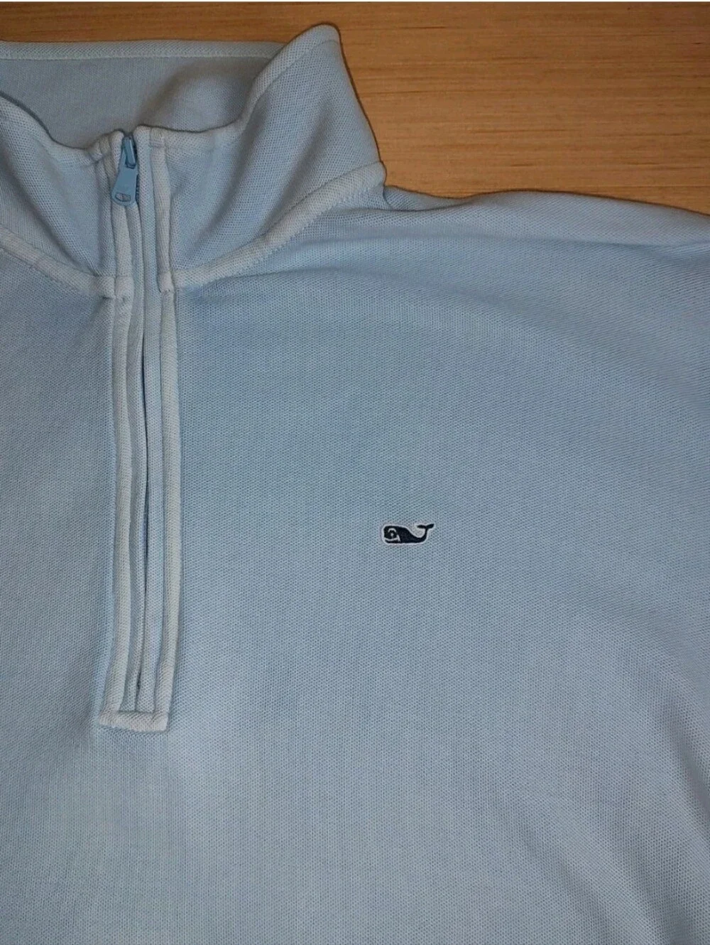 Vineyard Vines Quarter Zip Pullover Cotton Blue Logo Golf Mock Neck XXL 2XL Men